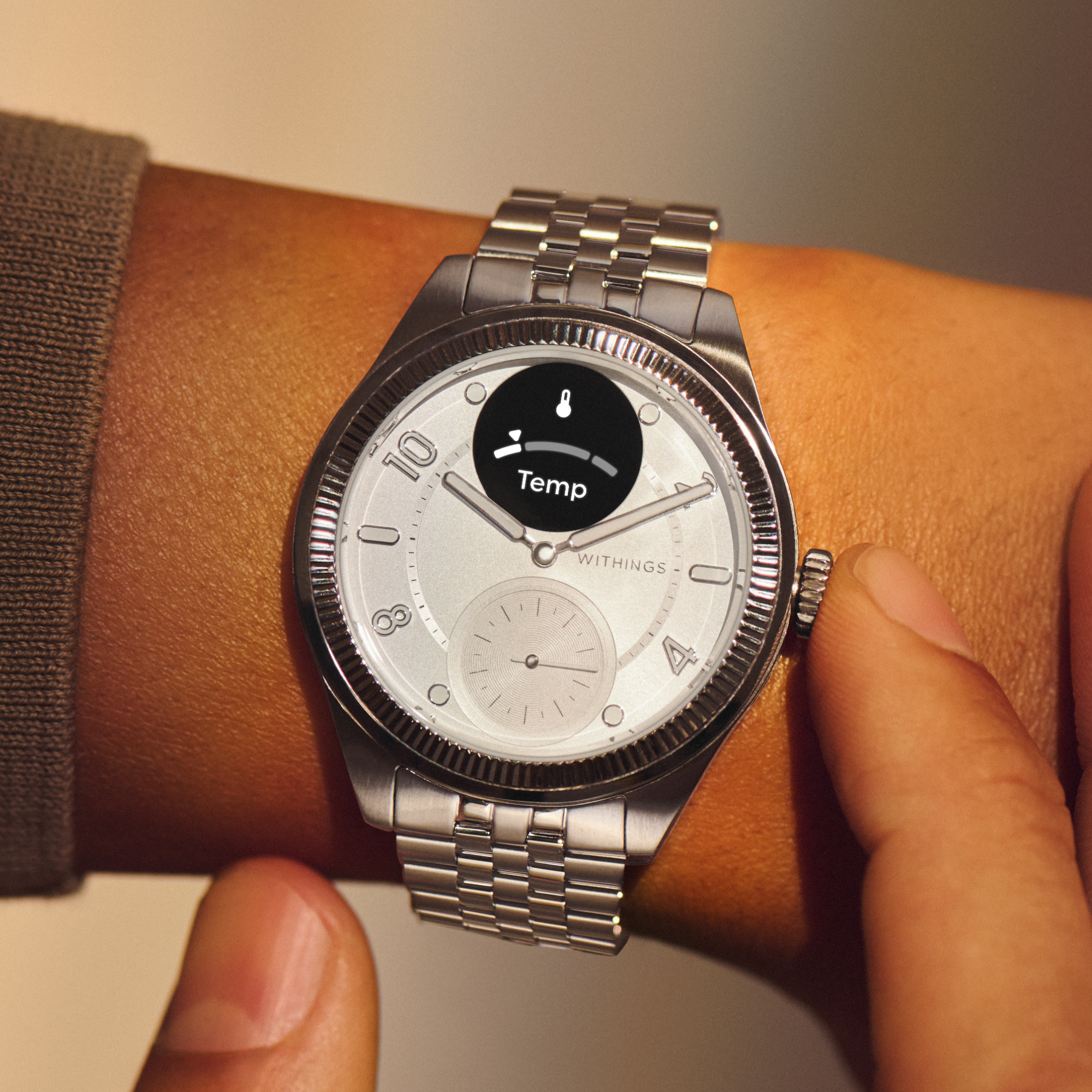Withings Scanwatch Nova -älykello, 42 mm, Brilliant White