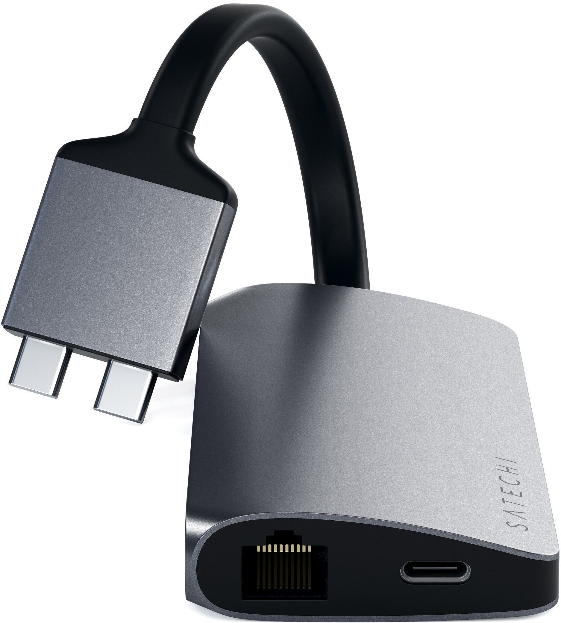 Satechi Type-C Dual Multimedia -adapteri, Space Gray