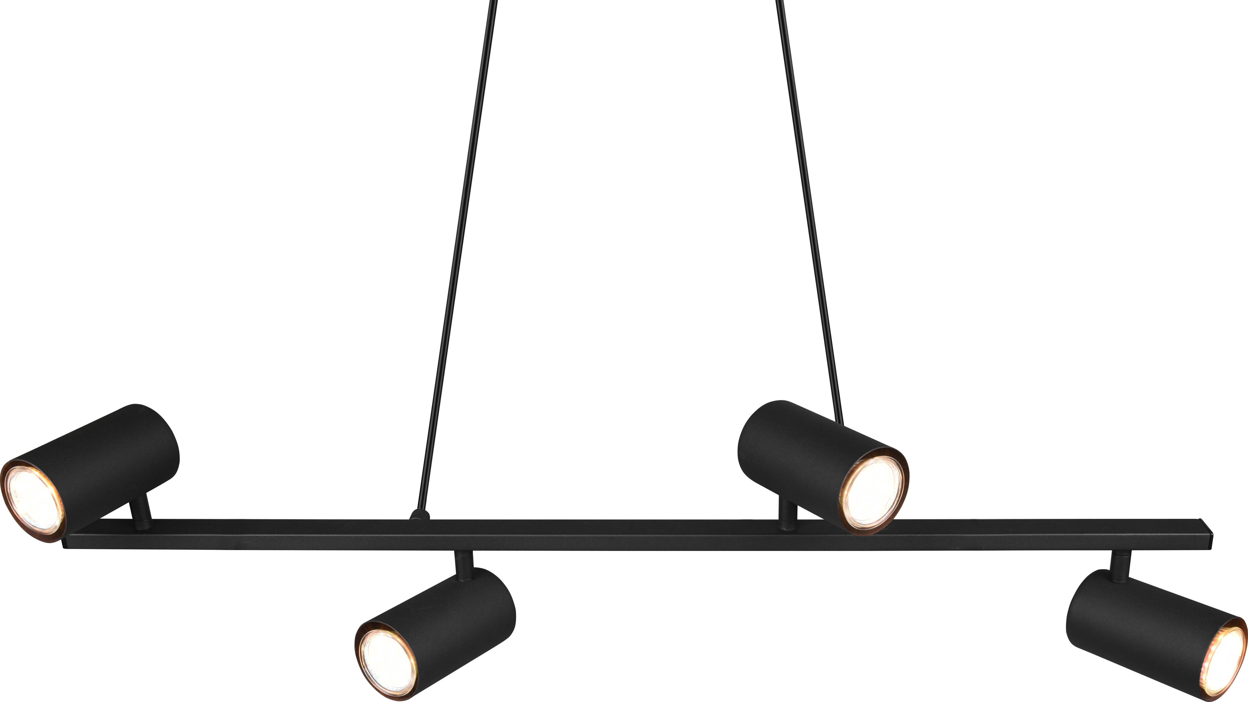 Trio Marley -riippuvalaisin 80 cm, 4-osainen, GU10, mattamusta