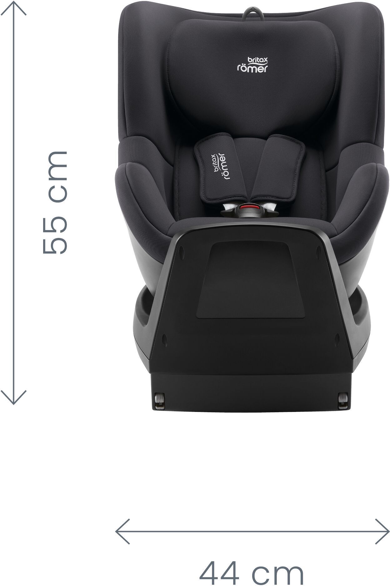 BRITAX RÖMER DUALFIX M PLUS -turvaistuin, 61 cm - 105 cm, Midnight Grey