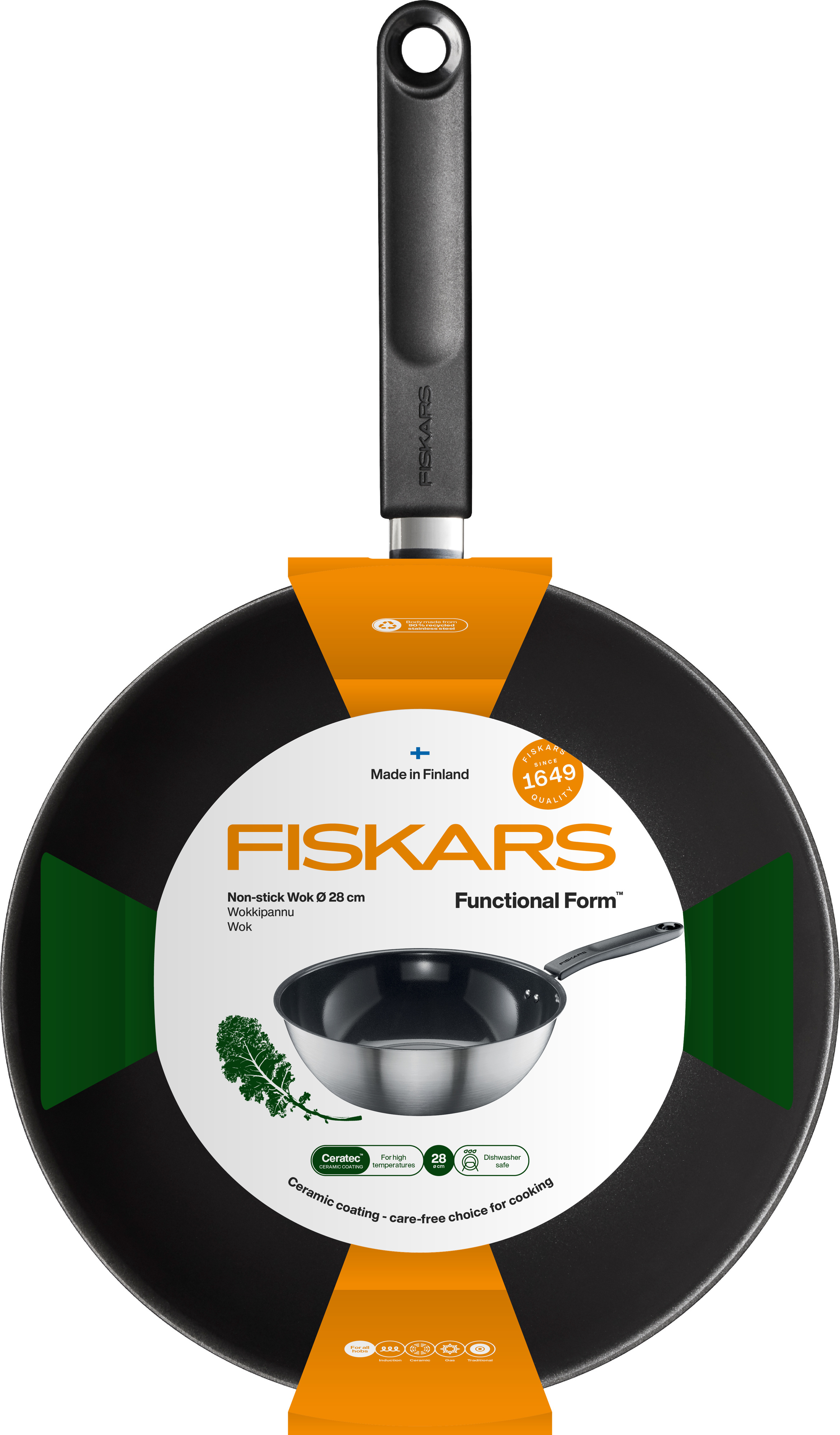 Fiskars Functional Form -wokkipannu, 28 cm