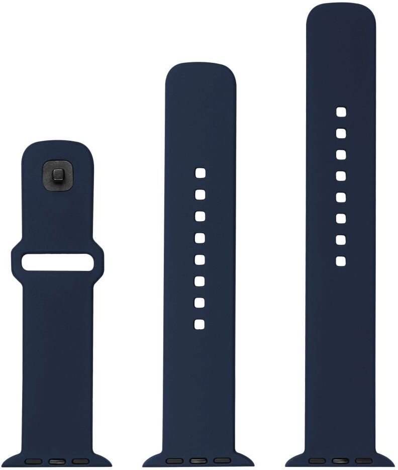 Fixed älykellon silikoniranneke, Apple Watch 42 / 44 / 45 mm, sininen