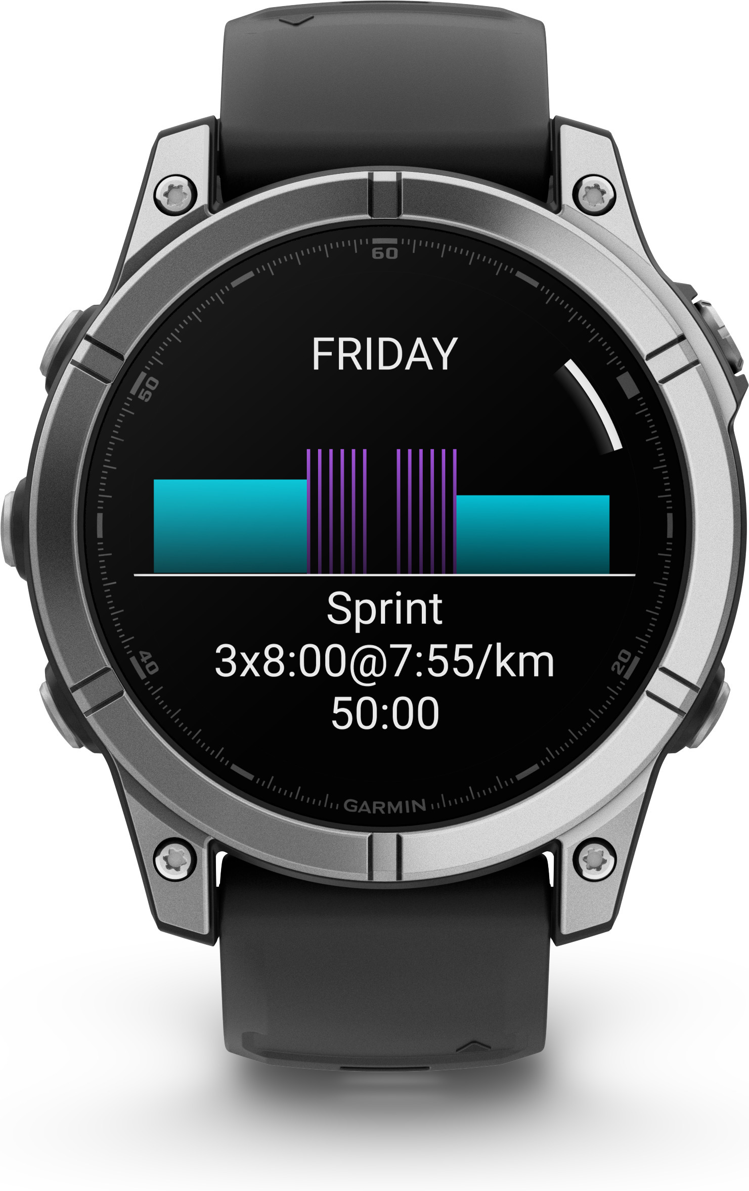 Garmin Fenix E -urheilukello, 47 mm, ruostumaton teräs / musta