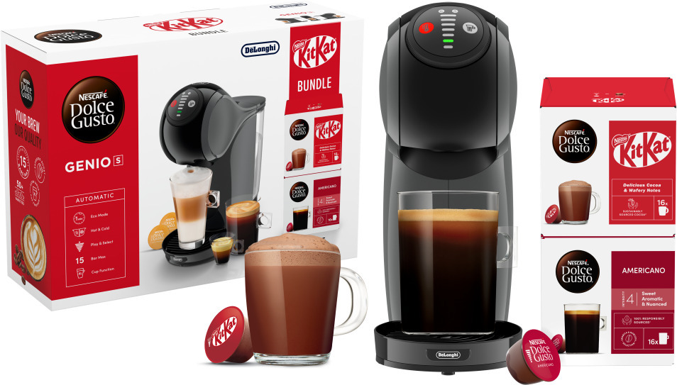 DeLonghi Dolce Gusto Genio S KitKat bundle pack kapselikeitin