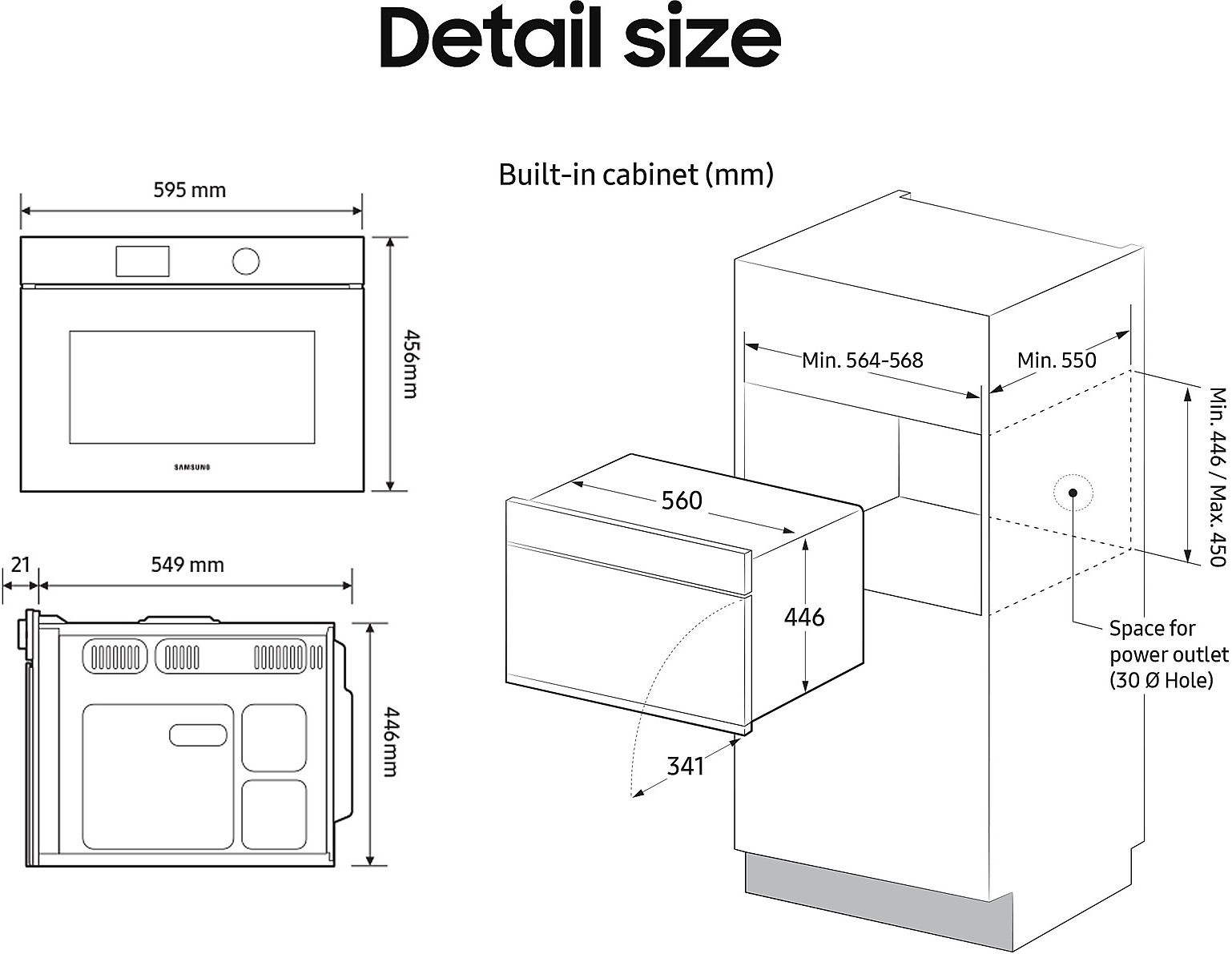 Samsung NQ5B4553FBS kompakti yhdistelmäuuni, teräs
