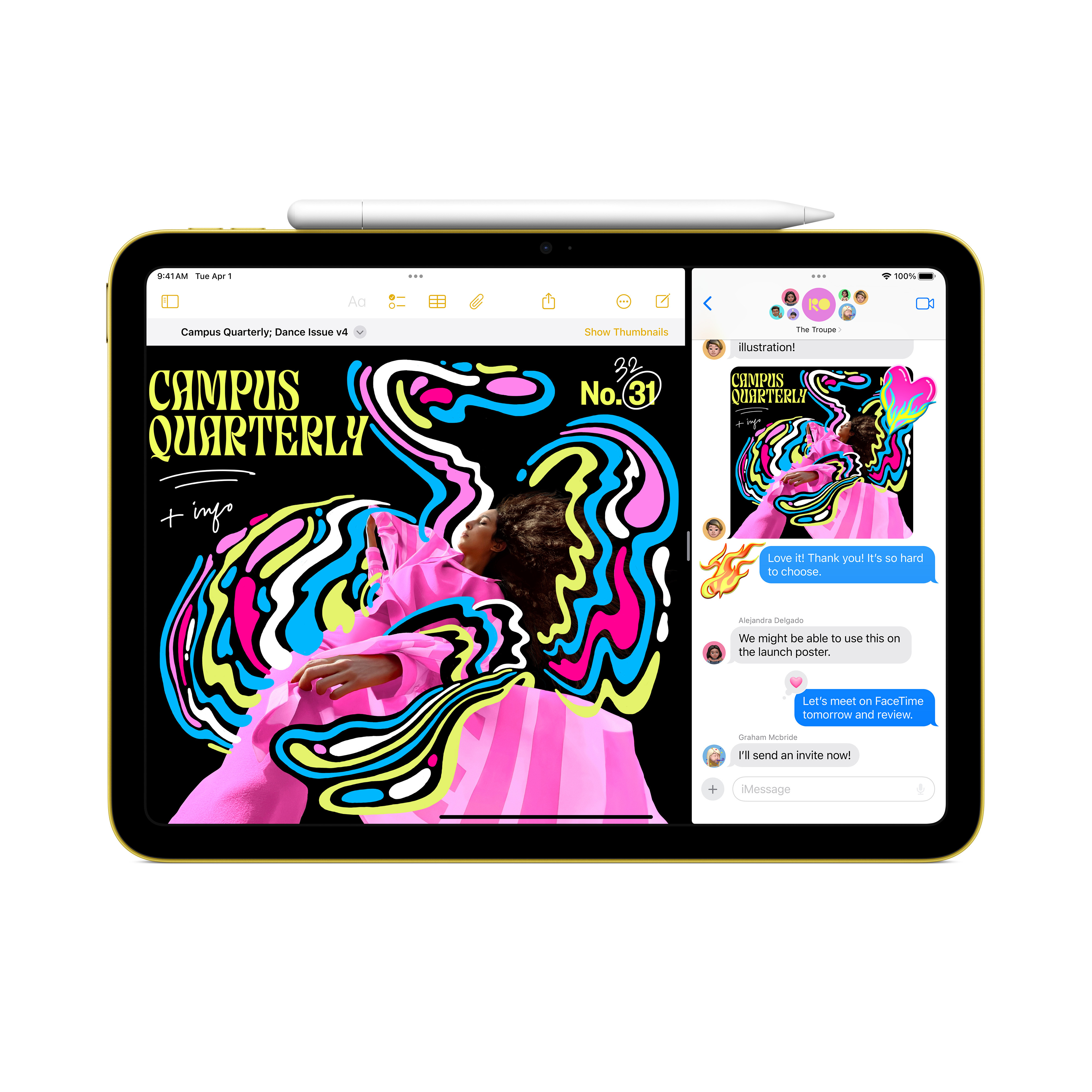 Apple iPad 11" 128 Gt WiFi + 5G 2025 -tabletti, pinkki (MD7J4)