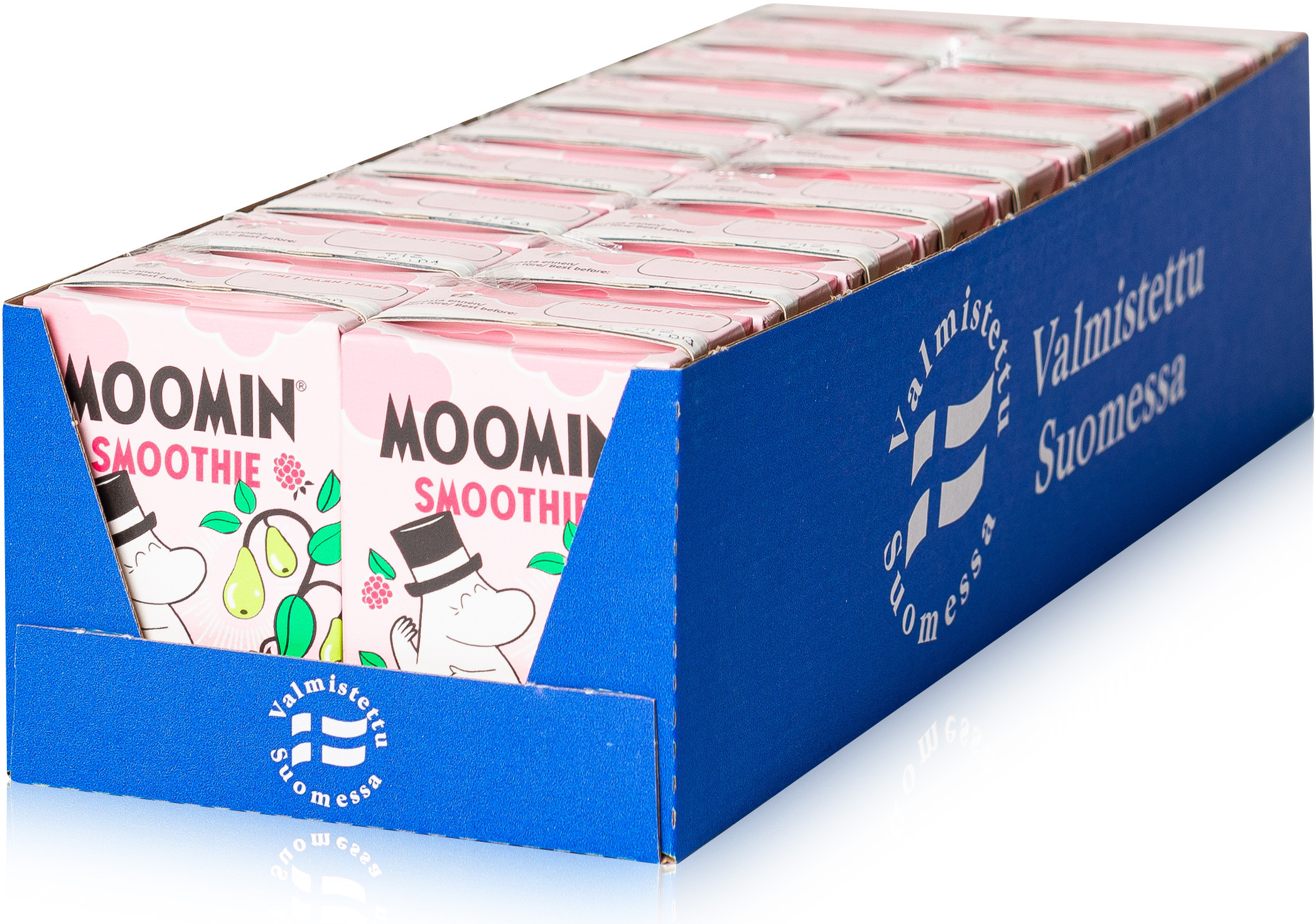 Bonne Moomin Päärynä-vadelma -smoothie, 200 ml, 18-PACK – 
