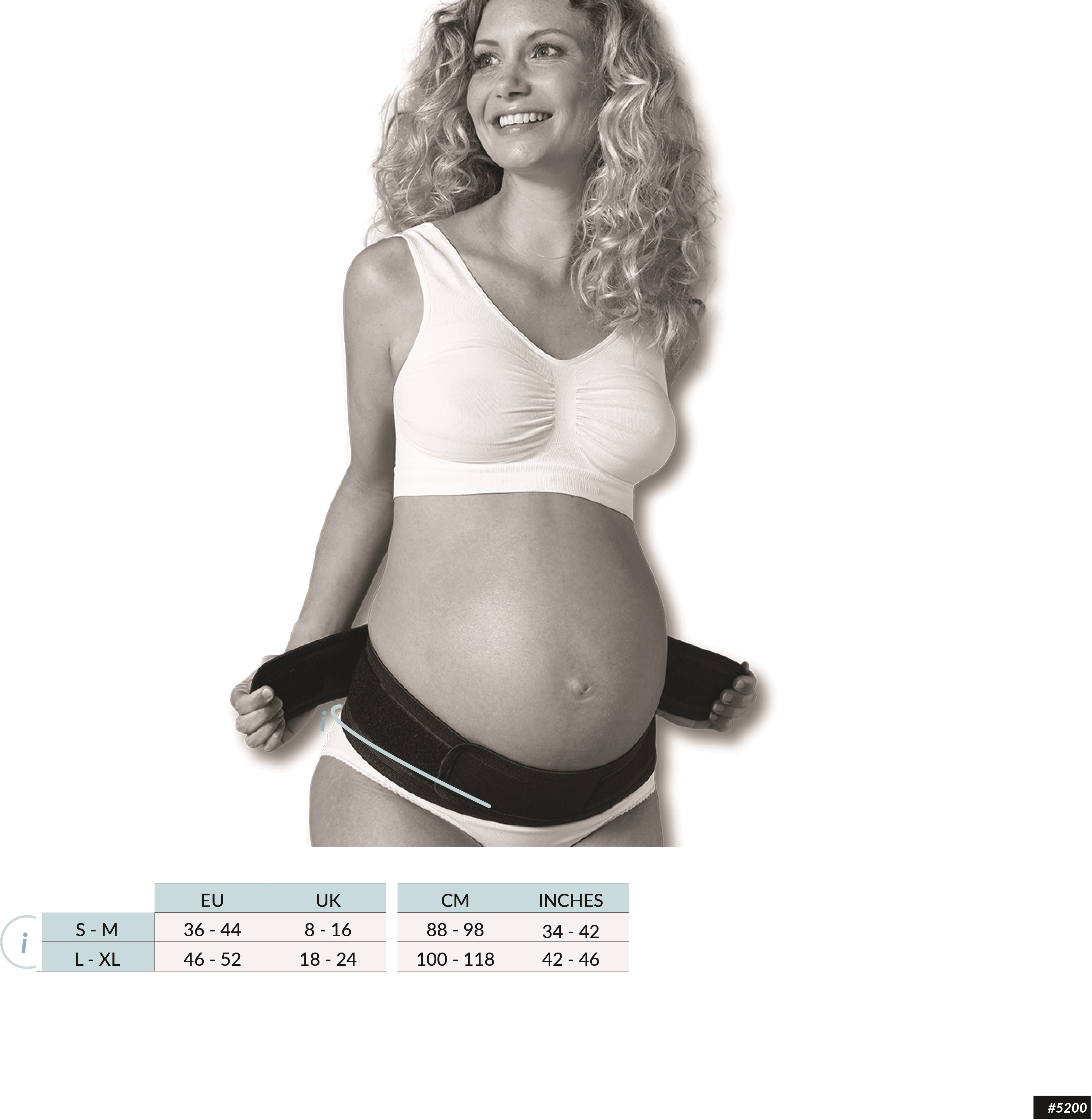 Carriwell Maternity Support Belt -tukivyö, musta, koko S/M