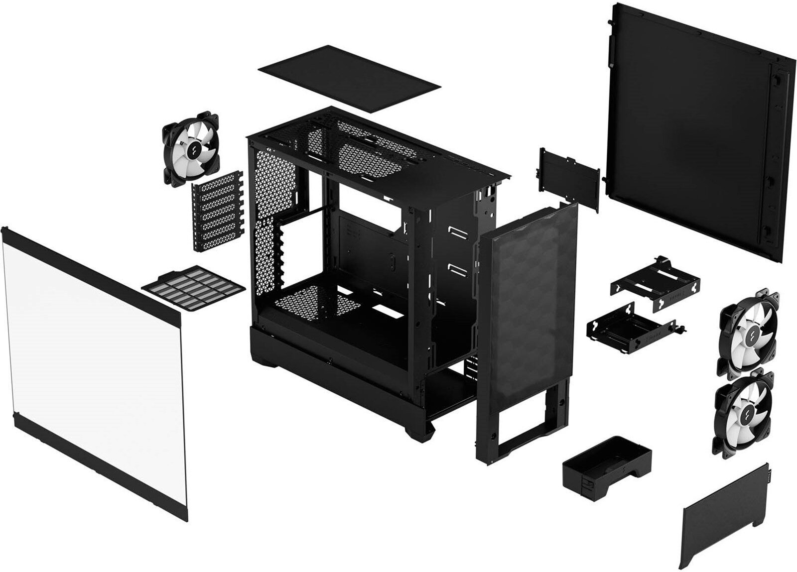 Fractal Design Pop Air RGB Black TG ATX-kotelo ikkunalla, musta