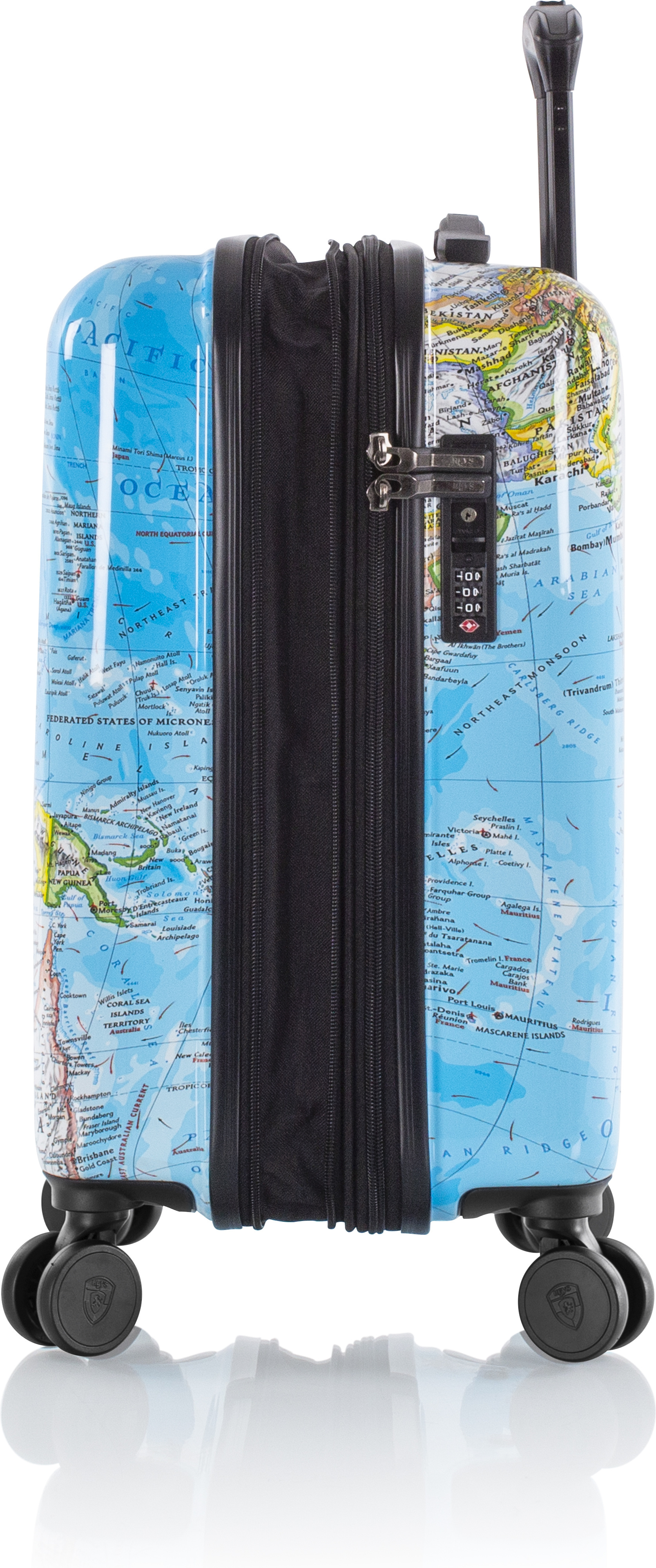 Heys Journey 3G Fashion Spinner 53 cm -matkalaukku, värillinen kartta