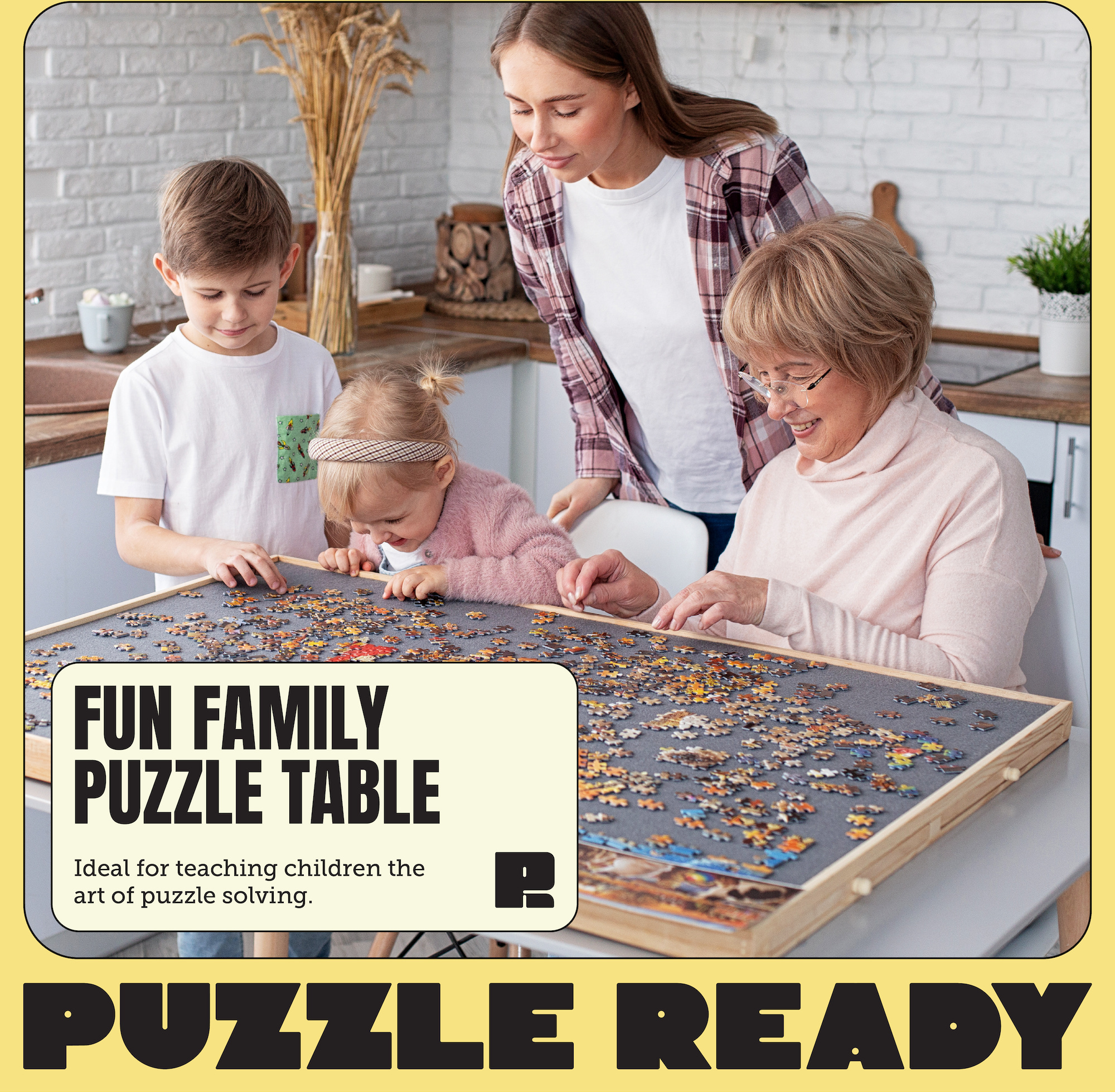 Puzzle Ready - Puinen palapelilauta, 1000 palalle