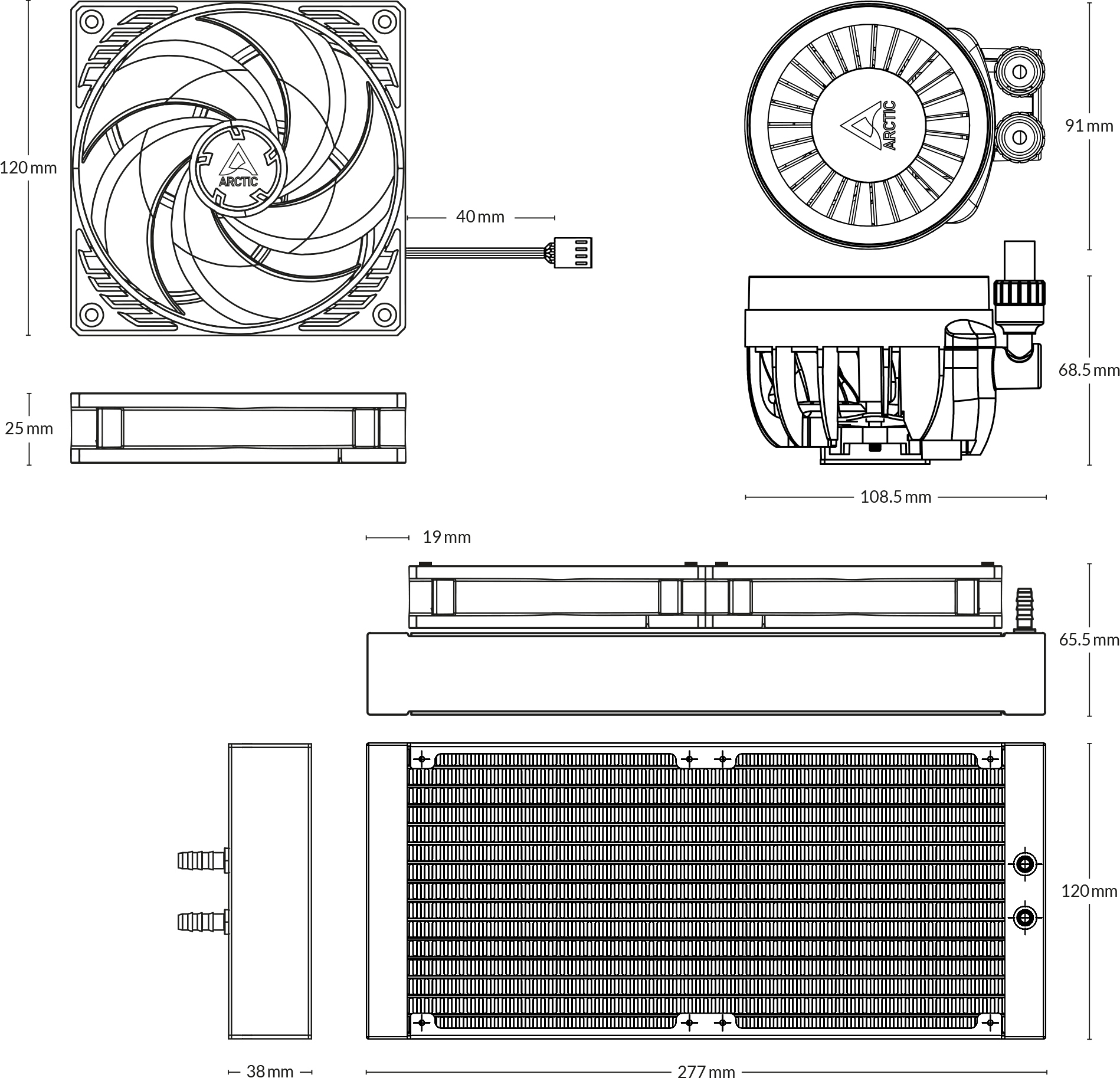 Arctic Liquid Freezer III 240 -nestejäähdytysjärjestelmä