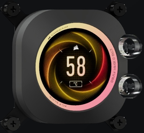 Corsair iCUE XC7 RGB ELITE LCD -vesiblokki prosessorille, harmaa