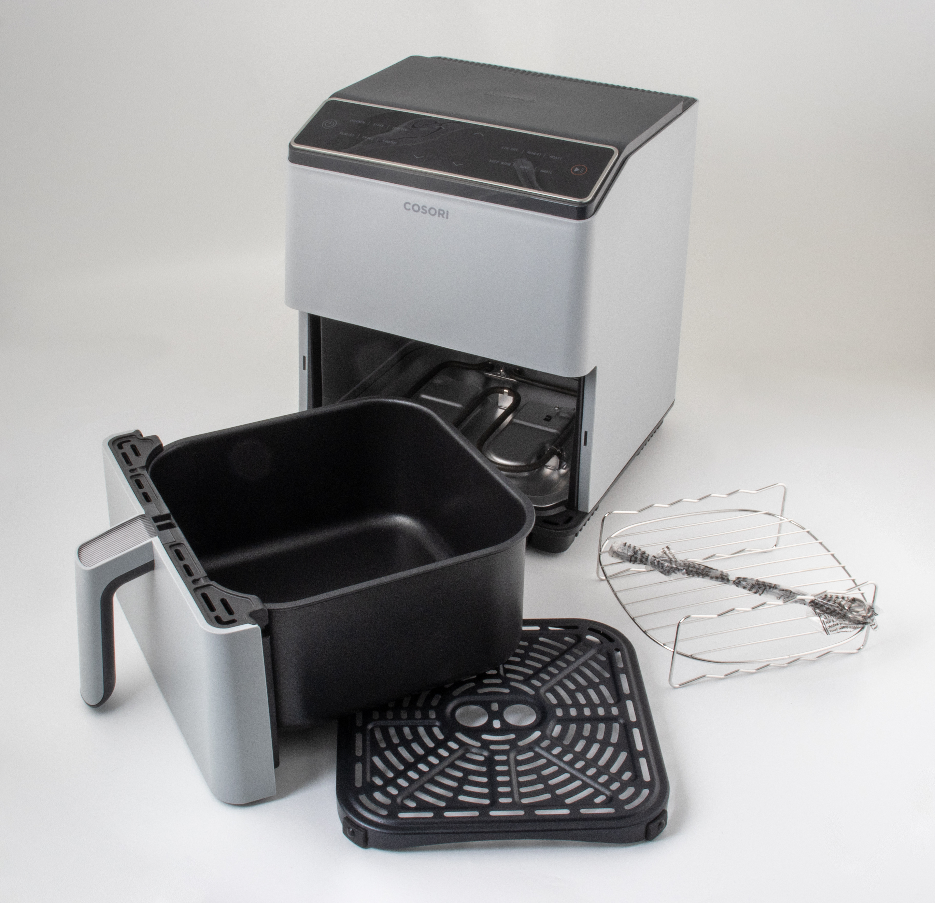 Cosori Dual Blaze -airfryer, tummanharmaa