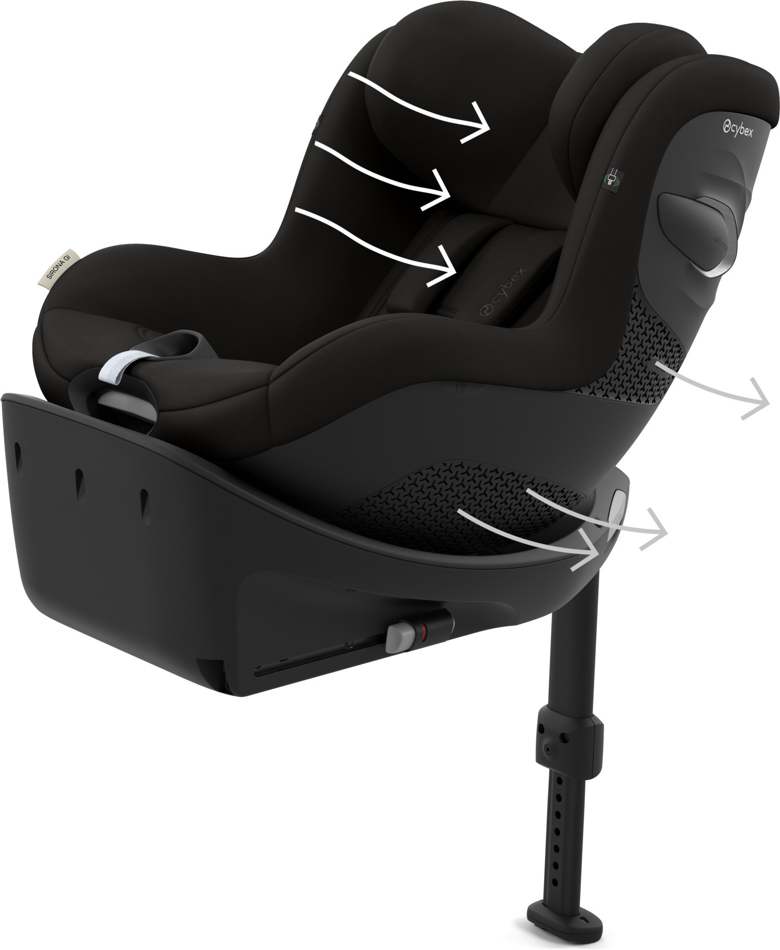 CYBEX Sirona Gi i-Size -turvaistuin, 61 - 105 cm, Fog Grey