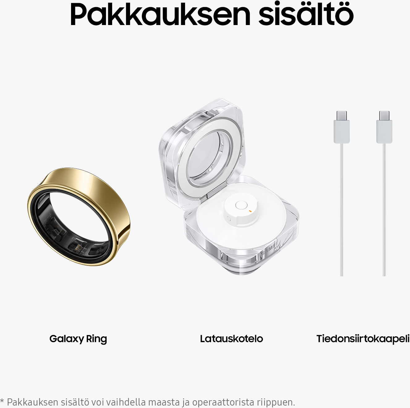 Samsung Galaxy Ring älysormus, Titanium Gold, koko 7