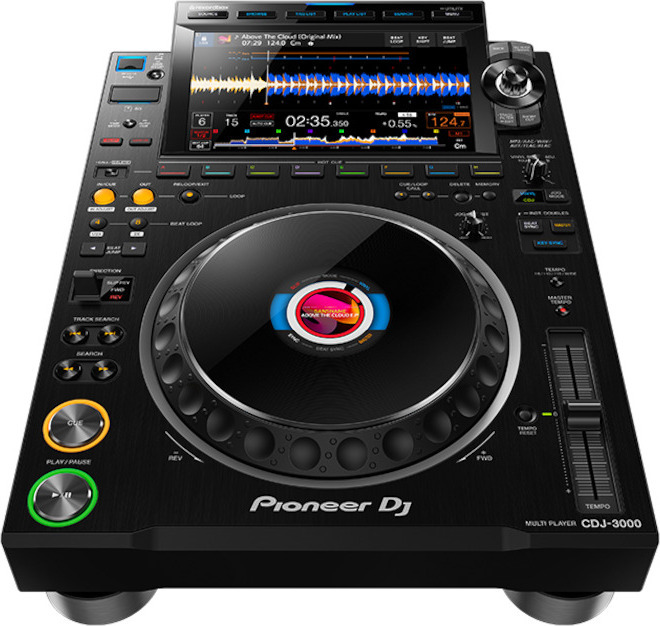 Pioneer DJ CDJ-3000 -DJ-mediasoitin, musta