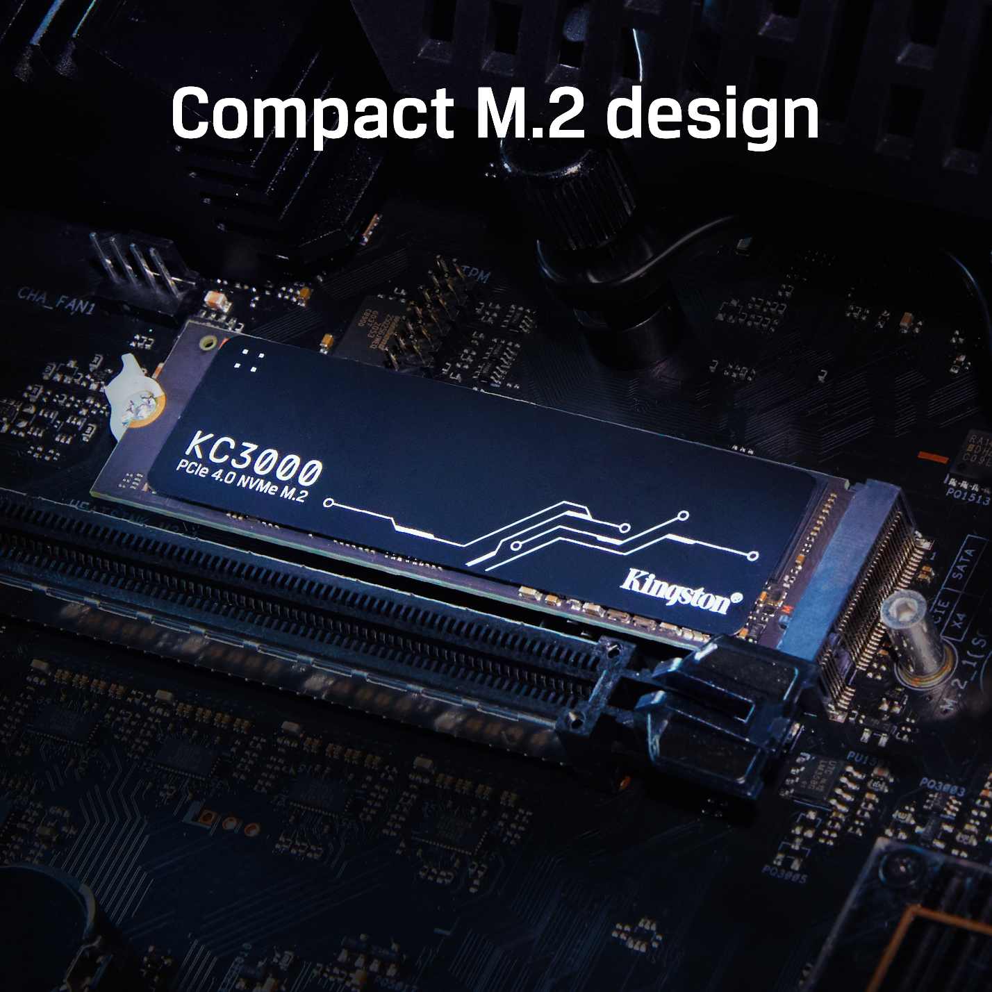 Kingston KC3000 4096 Gt M.2 NVMe -SSD-kovalevy