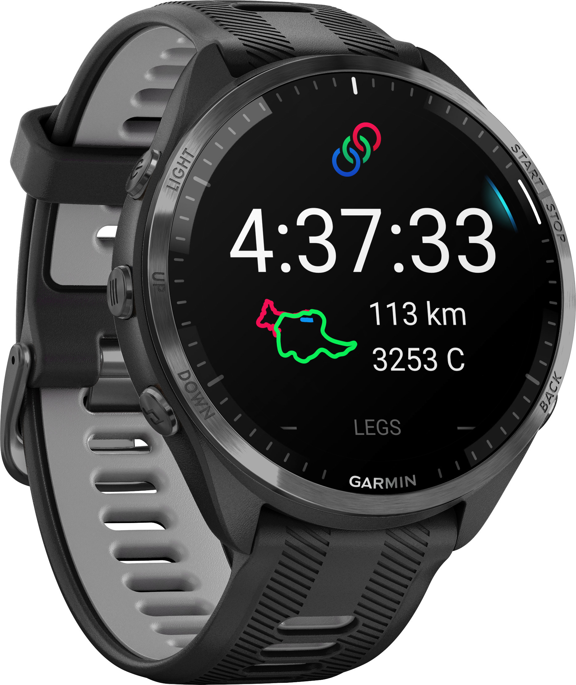 Garmin Forerunner 965 -urheilukello, musta / harmaa