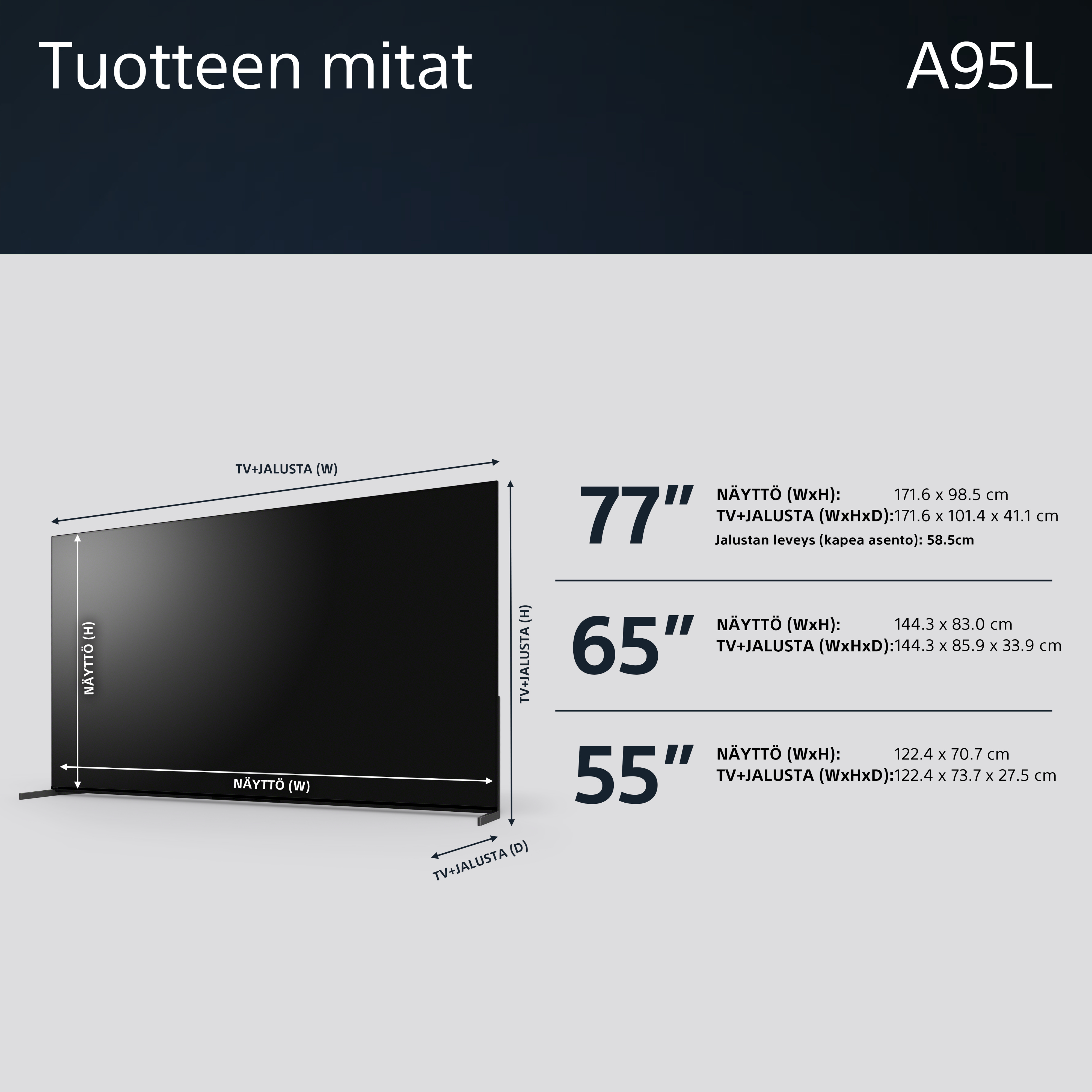 Sony A95L 77" 4K QD-OLED Google TV