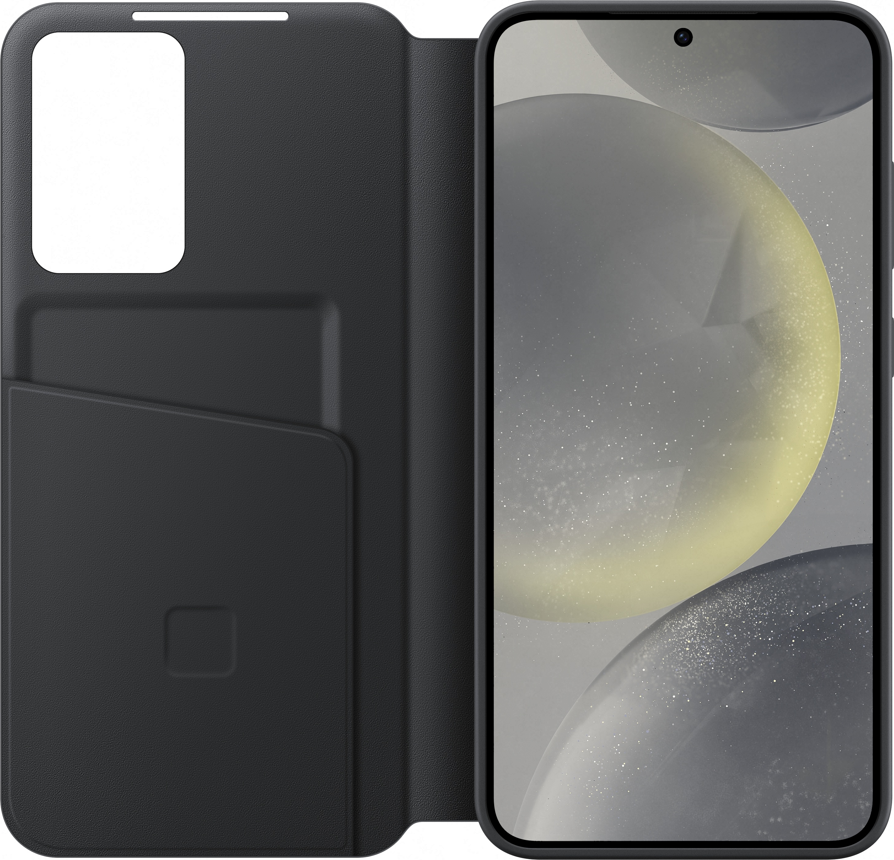 Samsung Galaxy S24+ Clear View Wallet Cover -suojakotelo, musta