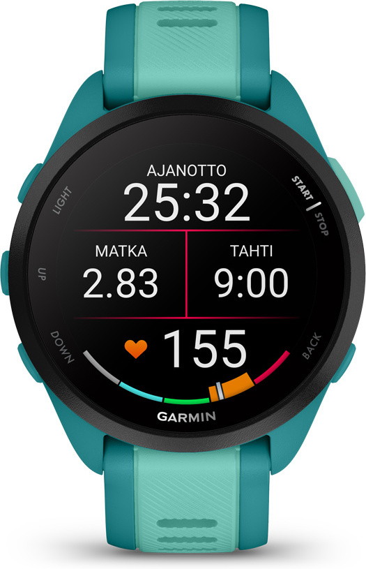 Garmin Forerunner 165 Music -juoksukello, turkoosi