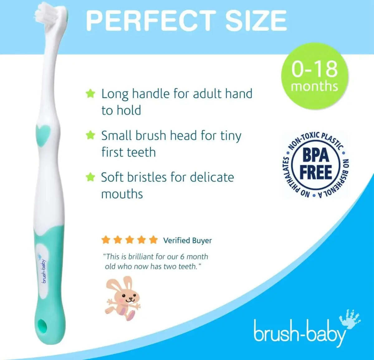 Brush Baby FirstBrush & Teether -ensiharja ja purulelusetti