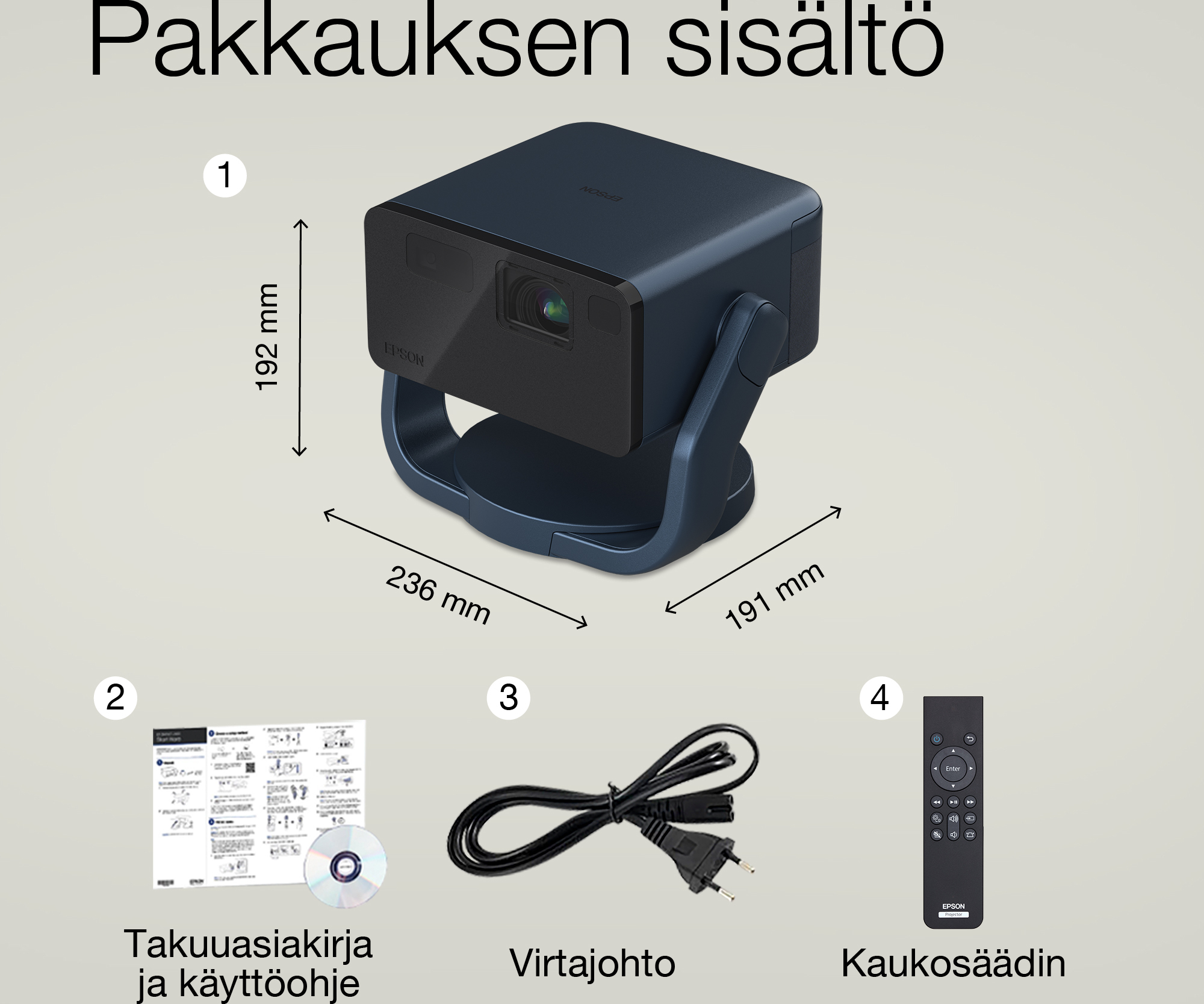 Epson EF-22N -minilaserprojektori-TV