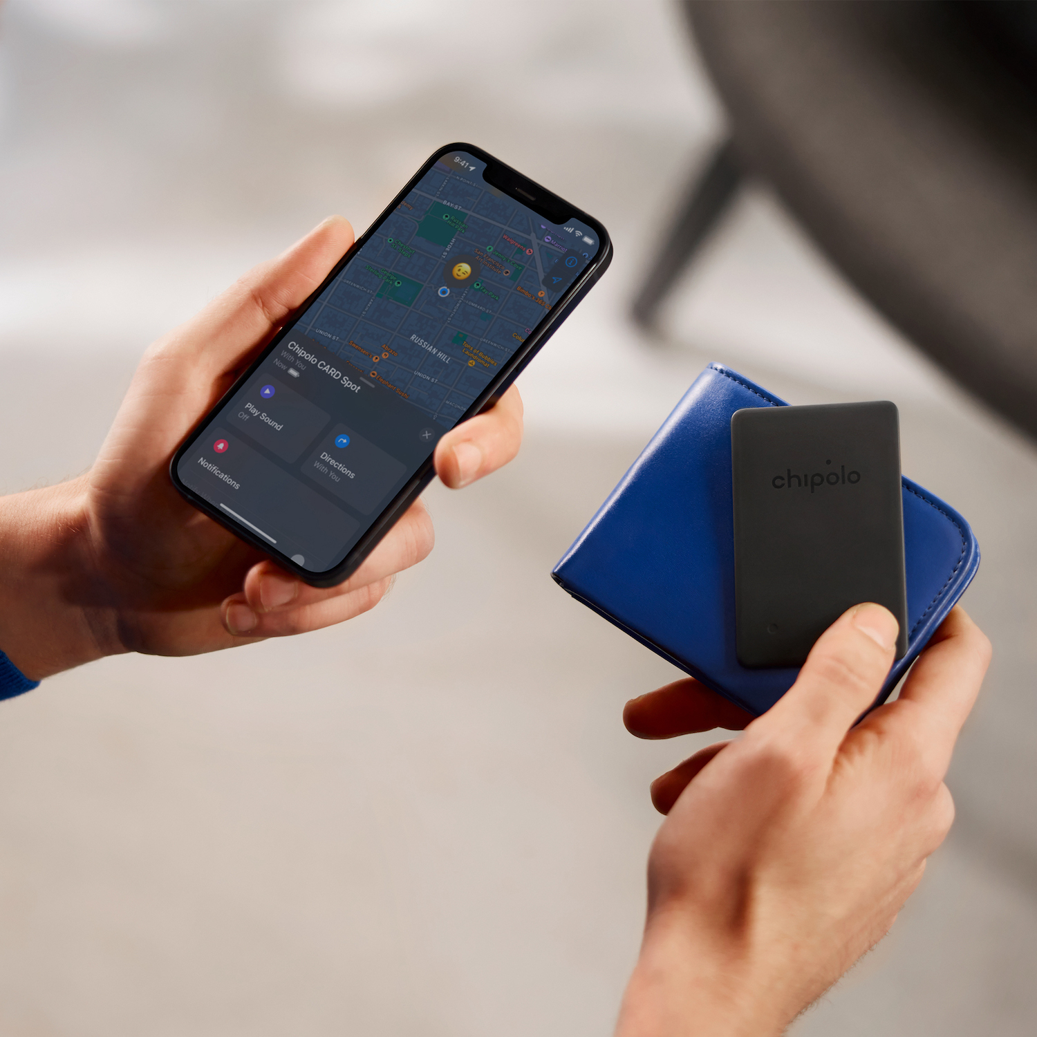 Chipolo CARD Spot -bluetooth-paikannin, musta