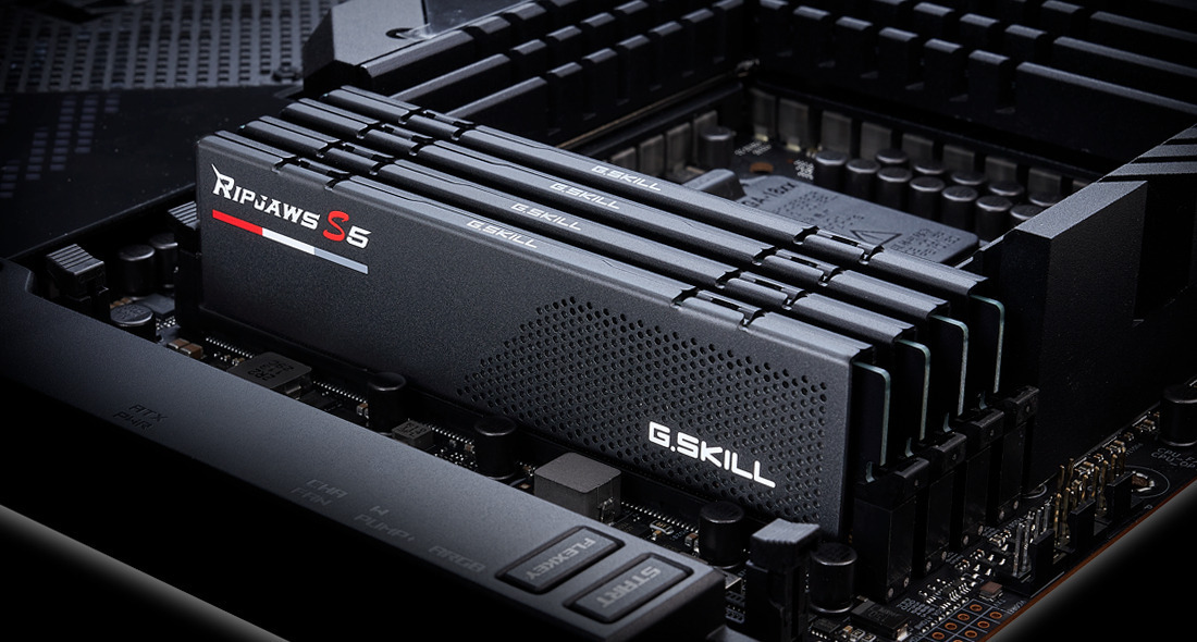 G.Skill Ripjaws S5 DDR5 6000 MHz CL30 Intel XMP 32 Gt -muistimodulipaketti, musta