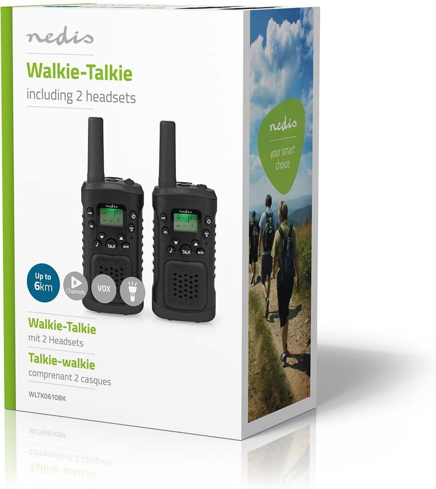 Nedis radiopuhelin WLTK0610BK, 2 kpl