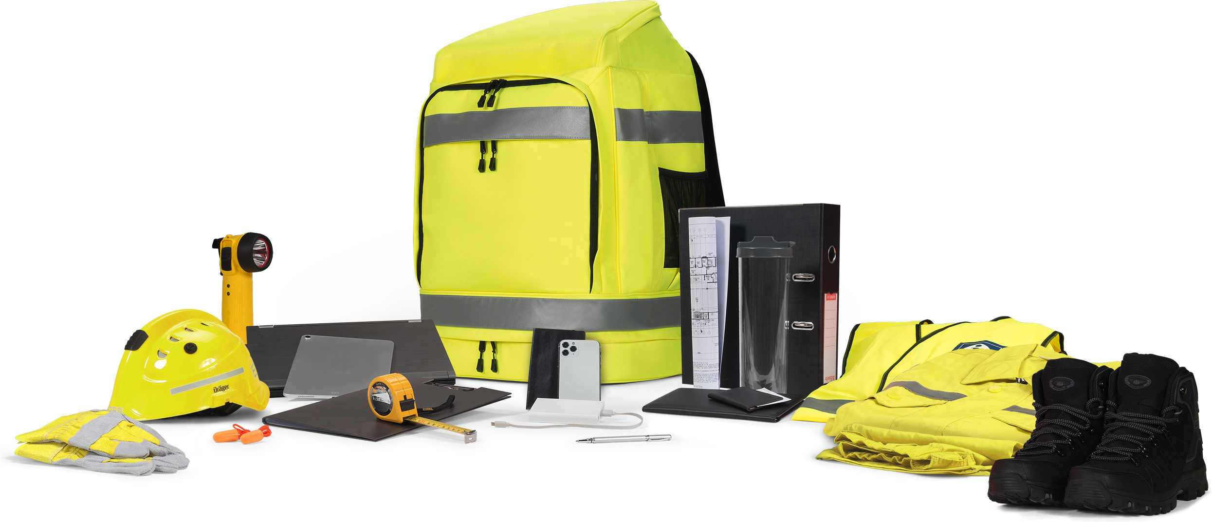 Dicota Hi-Vis 65L -reppu, keltainen