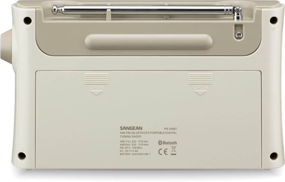 Sangean WR-201D pöytäradio, Bluetooth, vintage pähkinäpuu
