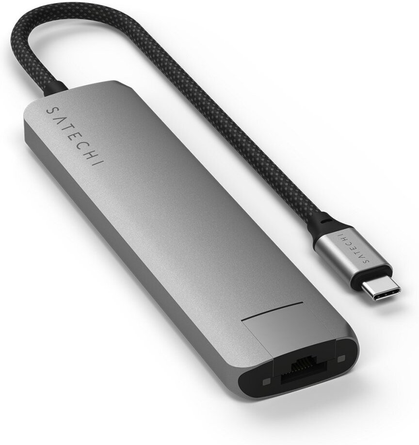 Satechi USB-C-Hubi, 5 porttia, muistikortinlukijat, tähtiharmaa