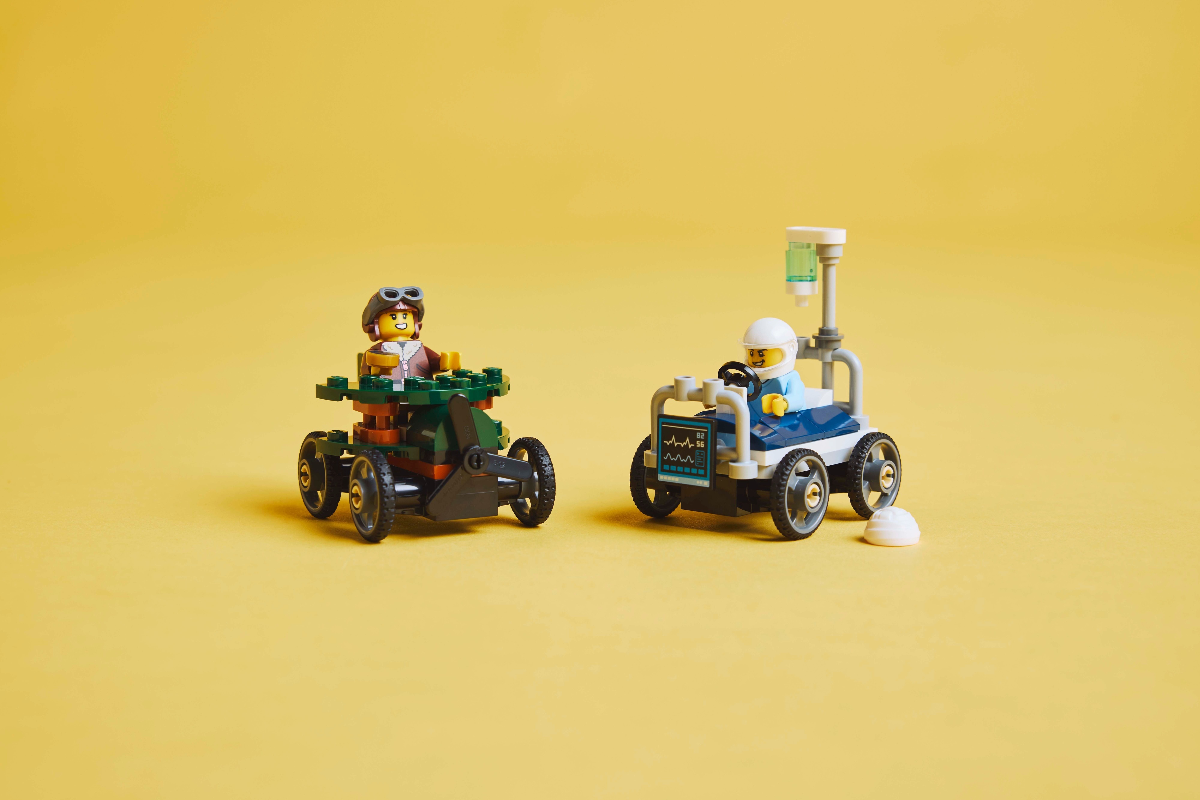 LEGO City 60459 – Lentokone vastaan sairaalansänky – kilpa-autopakkaus