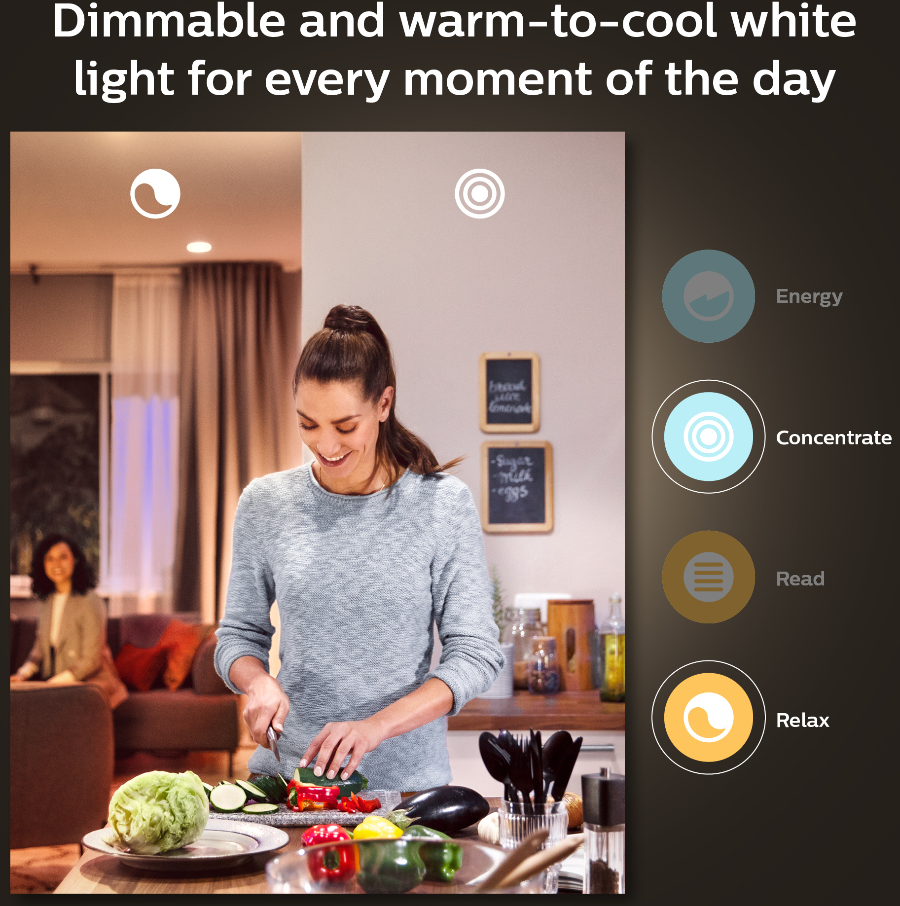 Philips Hue -LED-älylamppu, White Ambiance, E27