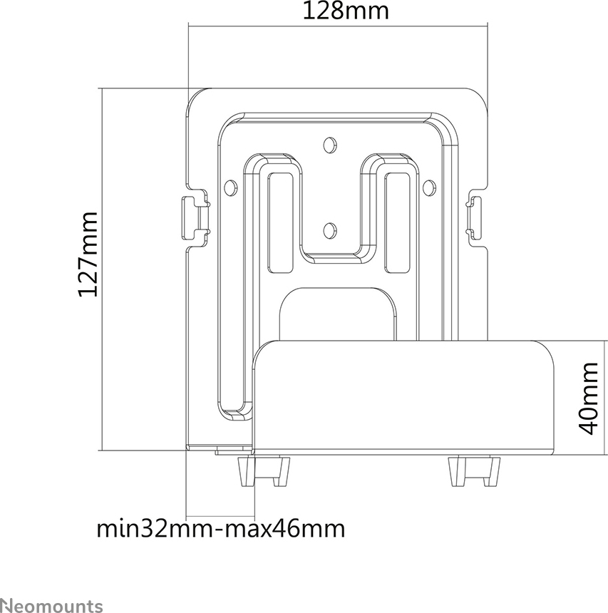 Neomounts by Newstar AWL-440BL yleismallinen mediasoitinteline