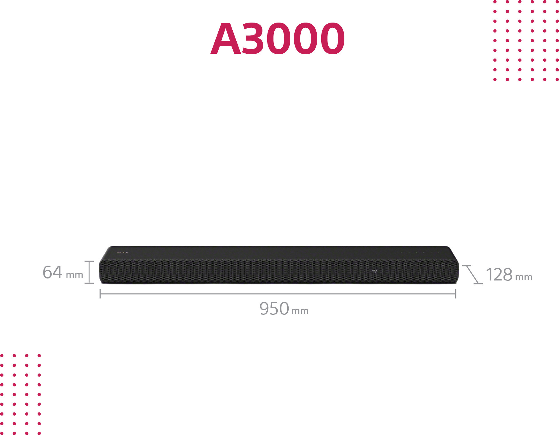 Sony HT-A3000 3.1 Dolby Atmos Soundbar -äänijärjestelmä