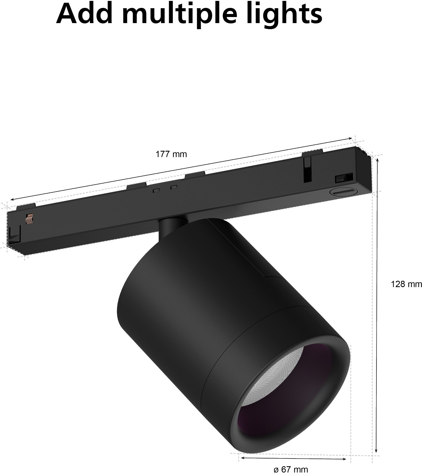 Philips Hue Perifo Cylinder -älykohdevalo, White and Color Ambiance, musta