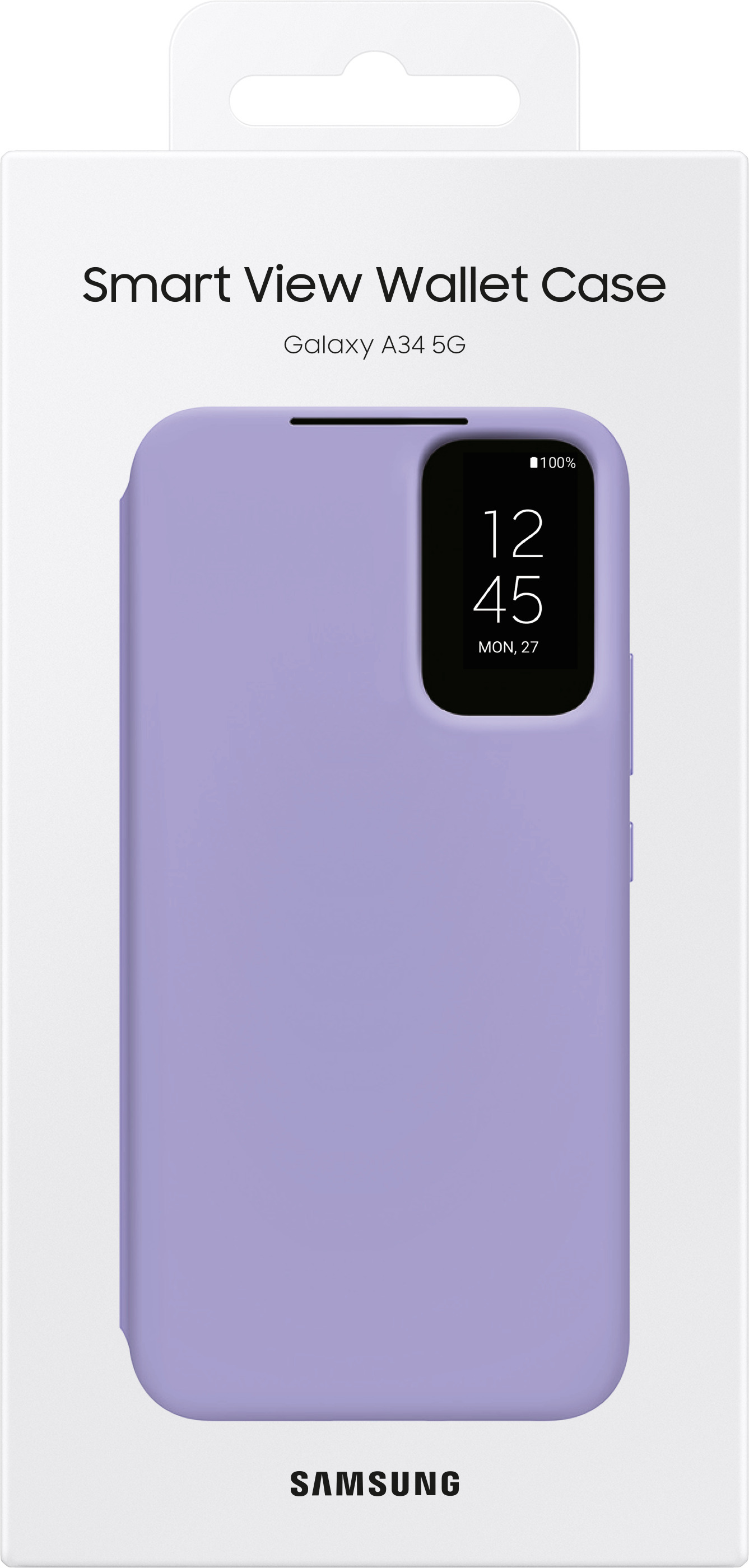 Samsung Galaxy A34 Smart View Wallet Case -lompakkokotelo, blueberry