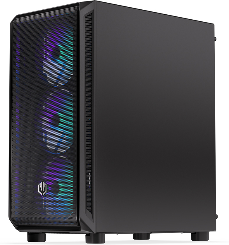 Endorfy Arx 500 ARGB Mid Tower ATX-kotelo ikkunalla, musta