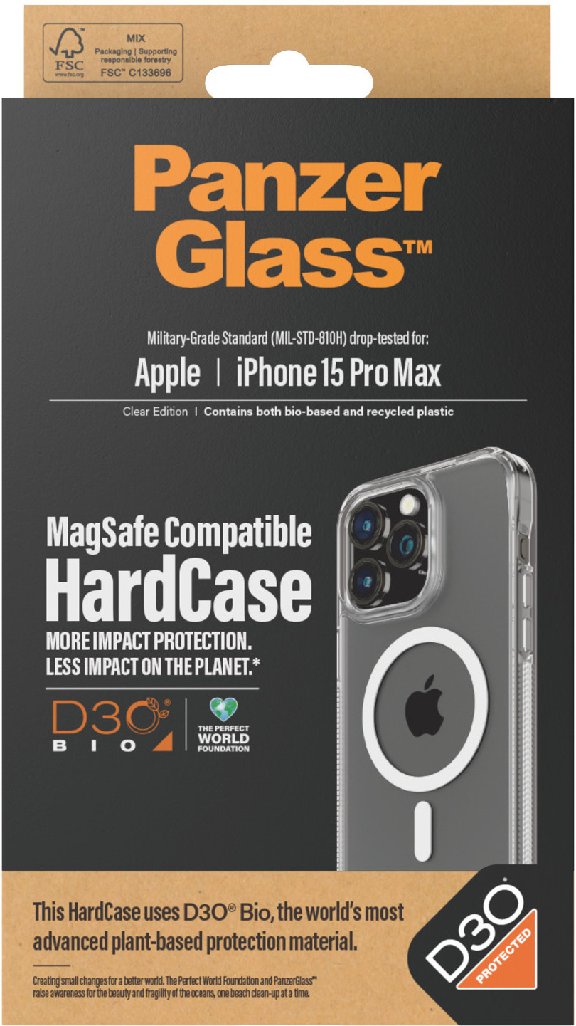 PanzerGlass HardCase with D3O -suojakotelo, MagSafe-yhteensopiva, iPhone 15 Pro