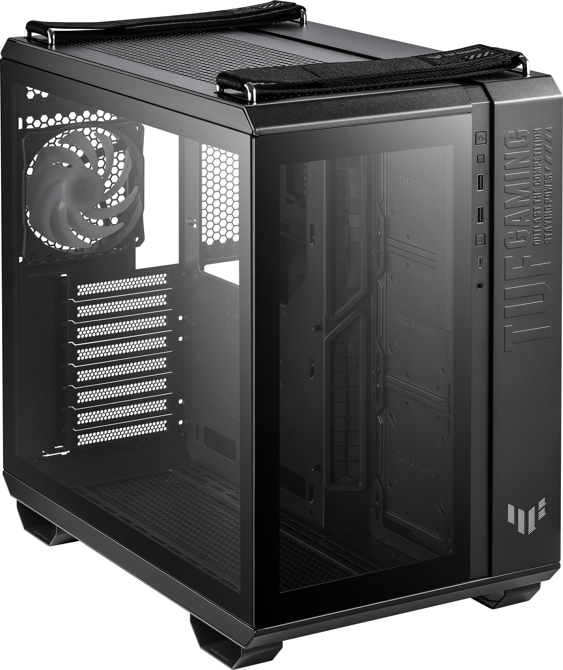 Asus TUF Gaming GT502 PLUS TG ARGB ATX-kotelo ikkunalla, musta