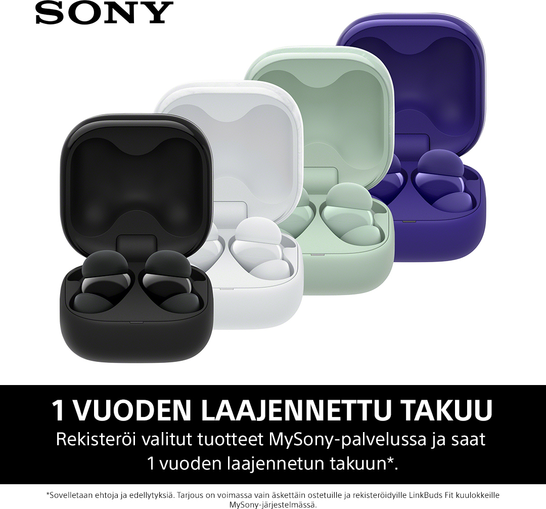 Sony Linkbuds Fit nappikuulokkeet aktiivisella melunvaimennuksella, musta 19 Sony Linkbuds Fit nappikuulokkeet aktiivisella melunvaimennuksella, musta - Image 19