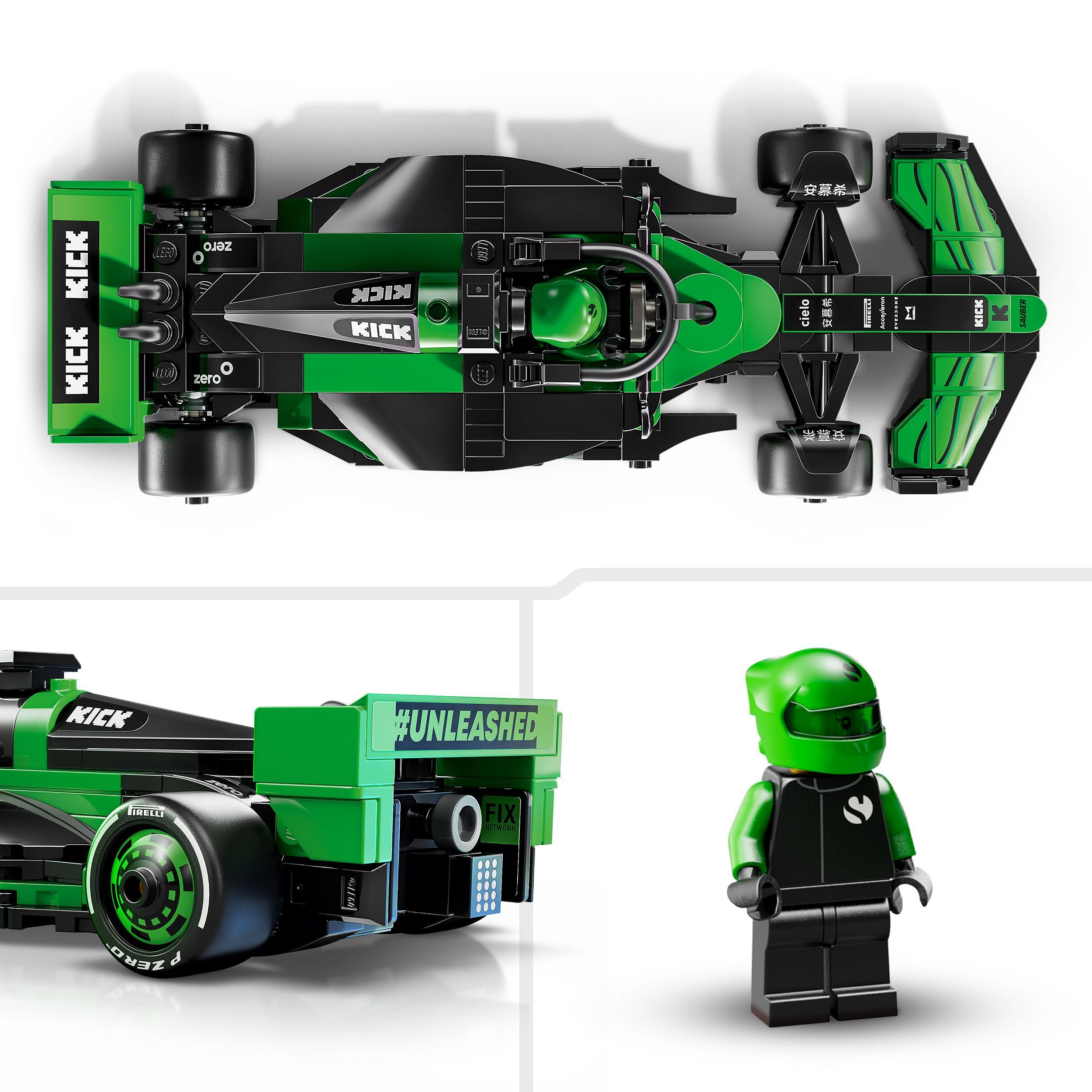 LEGO Speed Champions 77247 – KICK Sauber F1® Team C44 ‑kilpa-auto