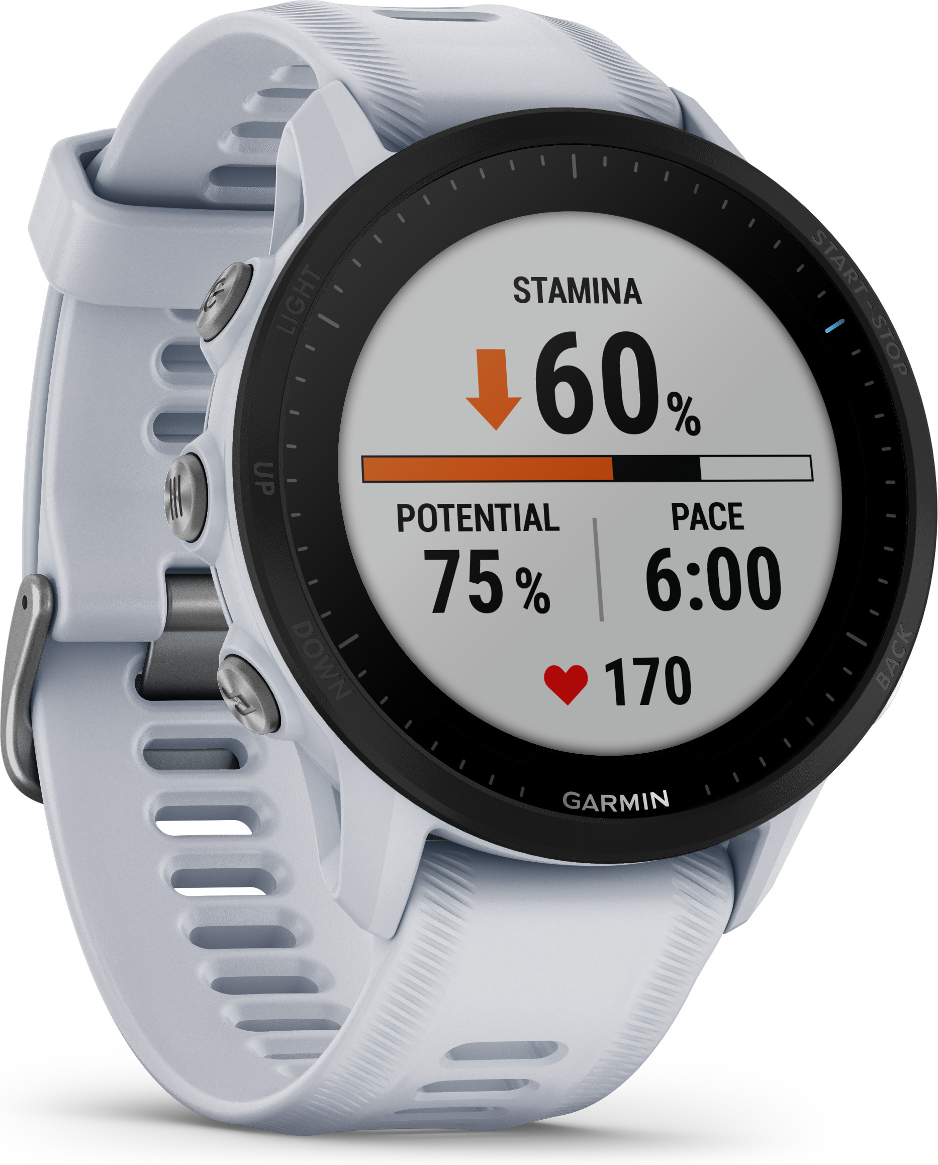 Garmin Forerunner 955 -urheilukello, vaaleanharmaa