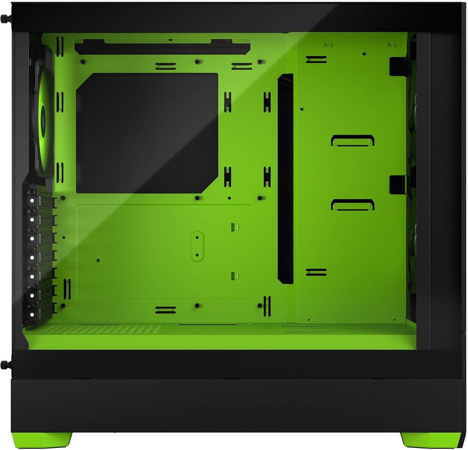 Fractal Design Pop Air RGB Green Core TG ATX-kotelo ikkunalla, musta/vihreä