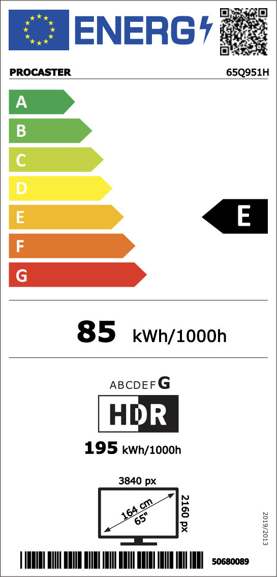 ProCaster 65SL901HN 65" 4K Android LED TV