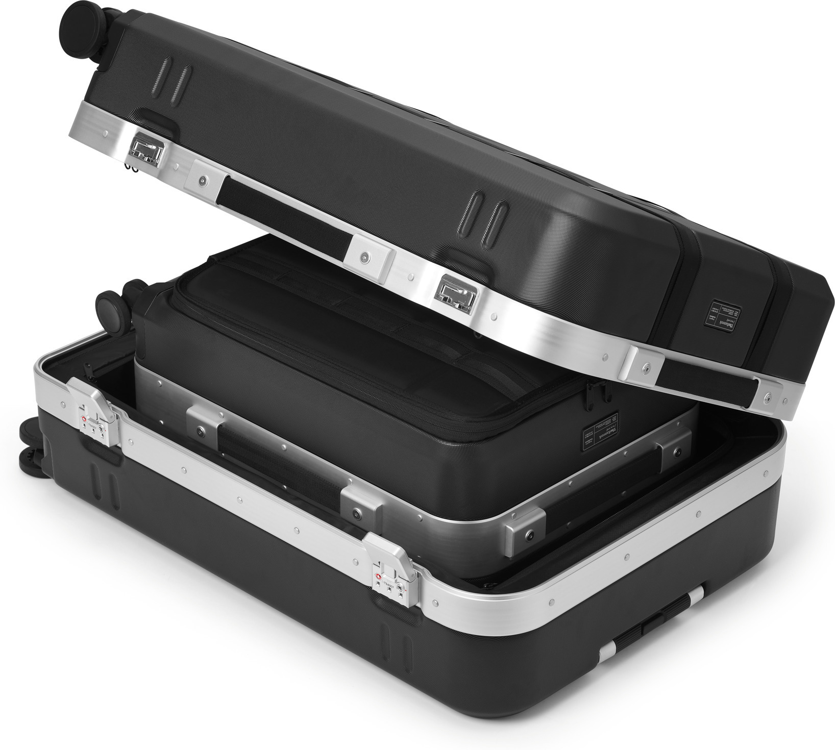 Db The Ramverk Pro Front-Access Cabin Luggage -matkalaukku, 55 cm, musta/hopea