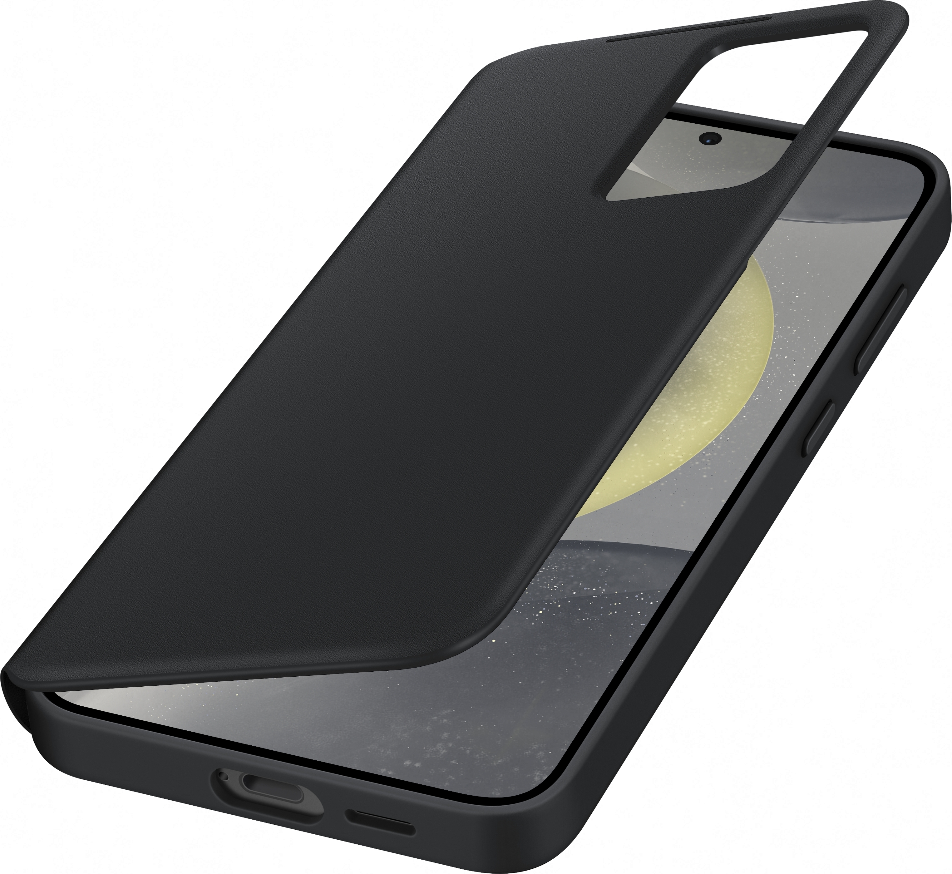 Samsung Galaxy S24+ Clear View Wallet Cover -suojakotelo, musta